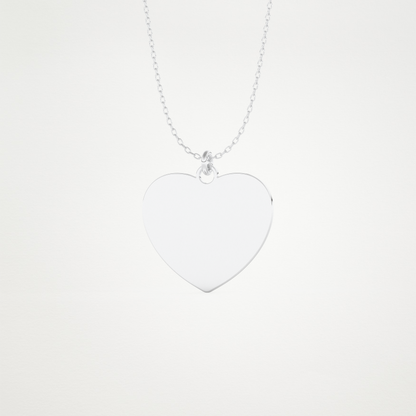 Custom Photo Printed Heart Shaped Pendant Necklace – 14K/18K Gold & 925 Silver 4