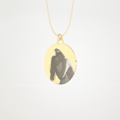 Custom Photo Printed Pendant Necklace – 14K/18K Gold & 925 Silver 7
