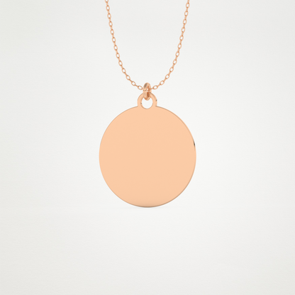 Custom Photo Printed Pendant Necklace – 14K/18K Gold & 925 Silver 14
