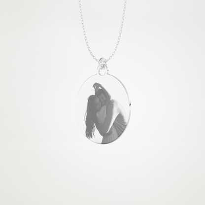 Custom Photo Printed Pendant Necklace – 14K/18K Gold & 925 Silver 2