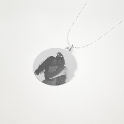 Custom Photo Printed Pendant Necklace – 14K/18K Gold & 925 Silver 5