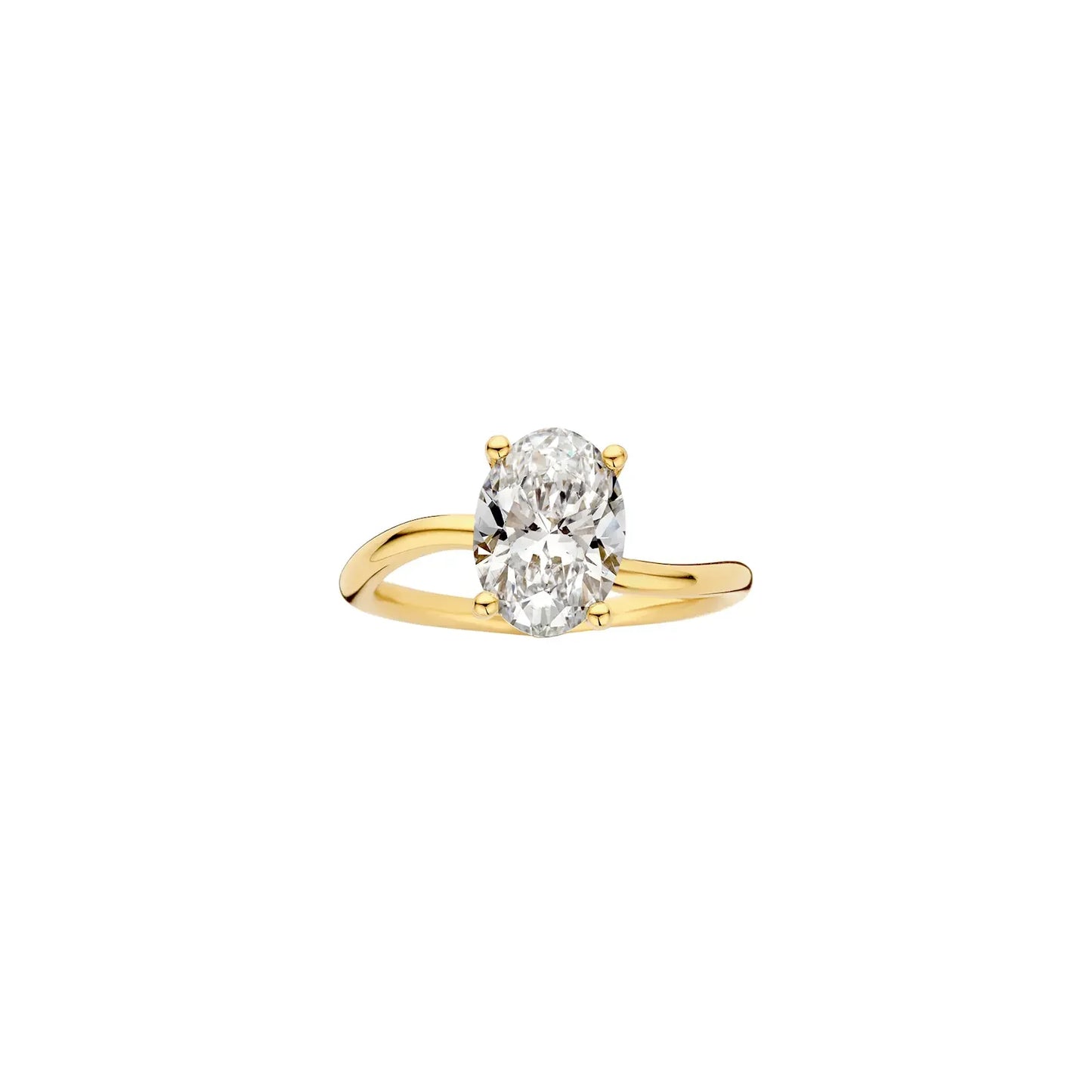Timeless 2 CT Oval Cut Solitaire Styled Moissanite Diamond Engagement Ring