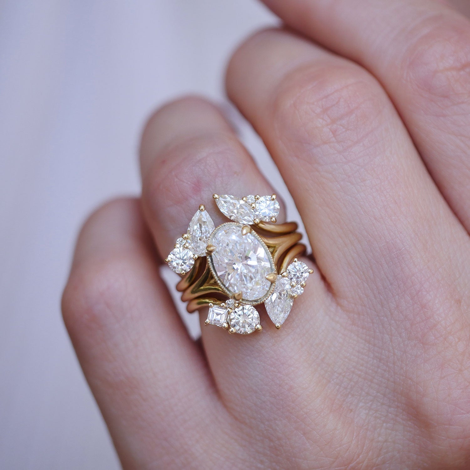 0.25 TCW Round Shaped Half Eternity Lab Grown Diamond Wedding Band