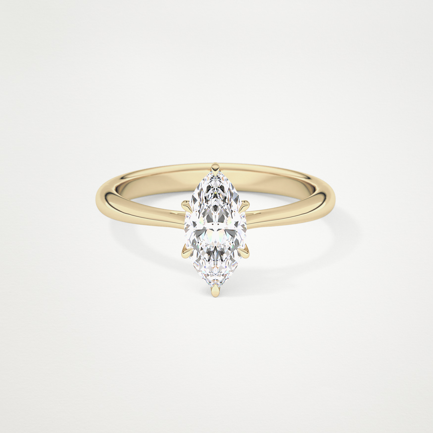 Marquise Cut Moissanite Cathedral Solitaire Engagement Ring – 0.82 CT Lab-Created Brilliance in 10K/14K/18K Gold