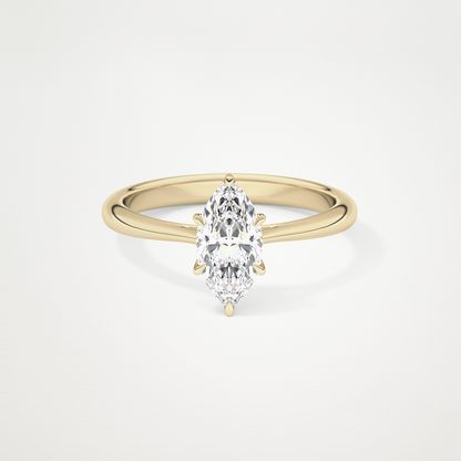 Marquise Cut Moissanite Cathedral Solitaire Engagement Ring – 0.82 CT Lab-Created Brilliance in 10K/14K/18K Gold