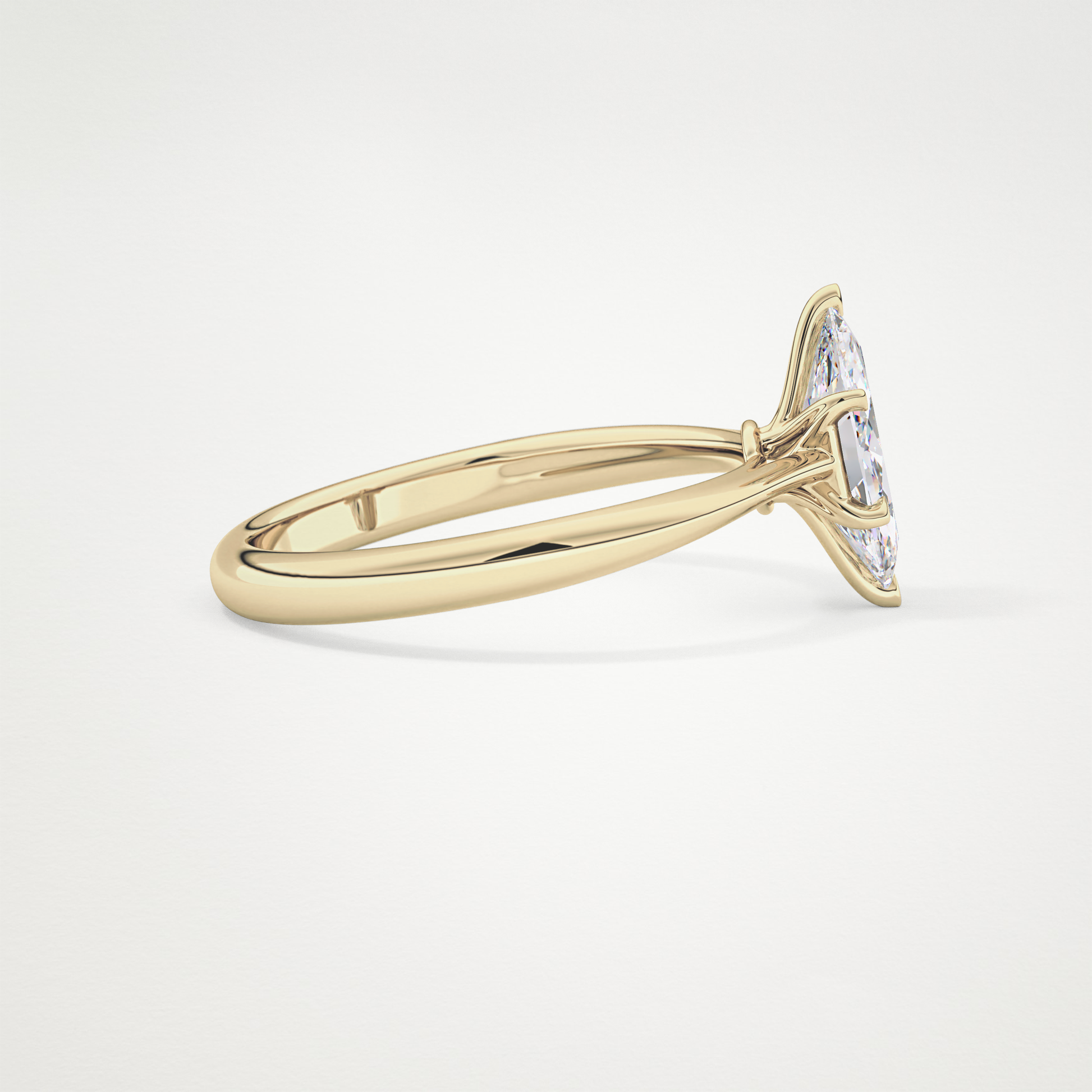 Marquise Cut Moissanite Cathedral Solitaire Engagement Ring – 0.82 CT Lab-Created Brilliance in 10K/14K/18K Gold