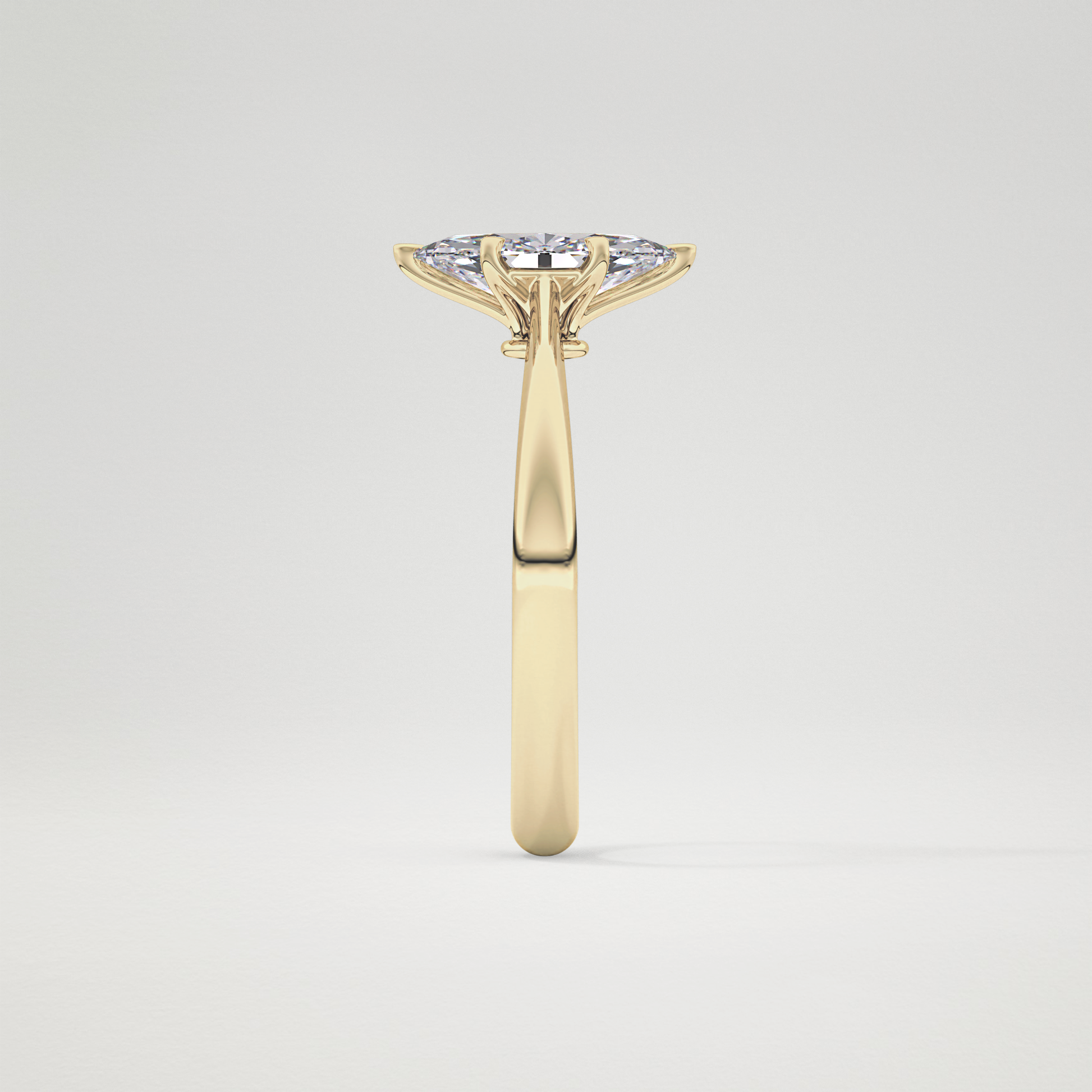 Marquise Cut Moissanite Cathedral Solitaire Engagement Ring – 0.82 CT Lab-Created Brilliance in 10K/14K/18K Gold
