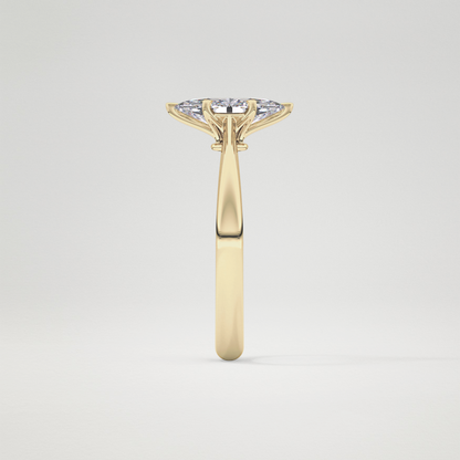 Marquise Cut Moissanite Cathedral Solitaire Engagement Ring – 0.82 CT Lab-Created Brilliance in 10K/14K/18K Gold