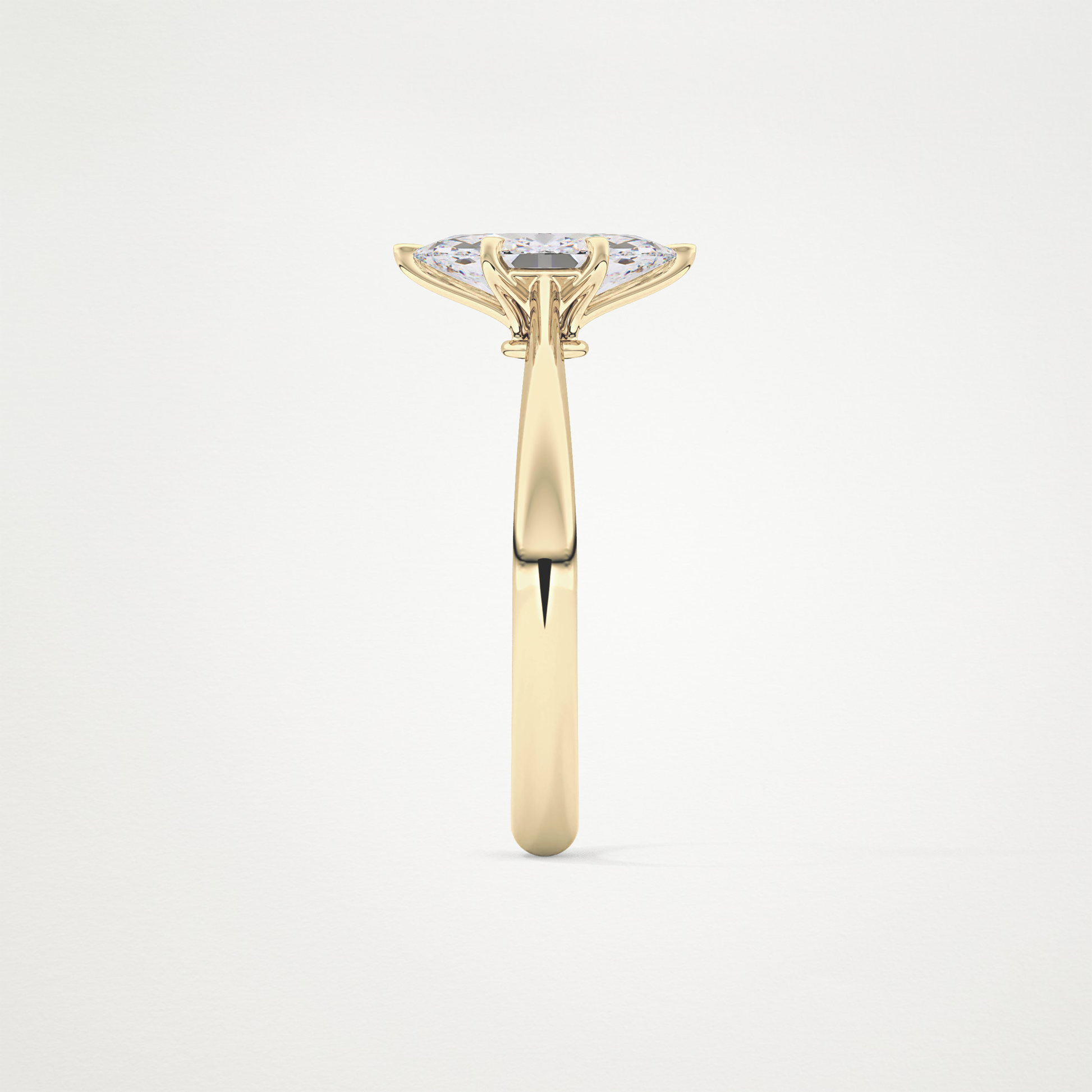 Marquise Cut Moissanite Cathedral Solitaire Engagement Ring – 0.82 CT Lab-Created Brilliance in 10K/14K/18K Gold