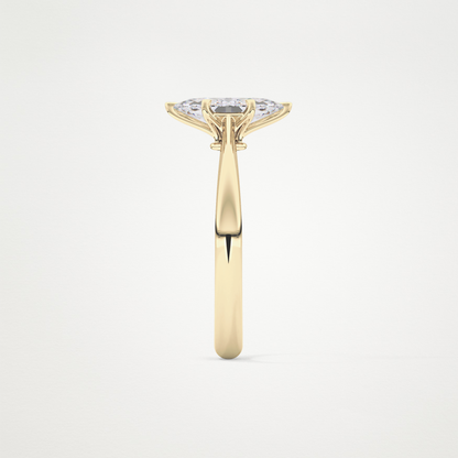 Marquise Cut Moissanite Cathedral Solitaire Engagement Ring – 0.82 CT Lab-Created Brilliance in 10K/14K/18K Gold