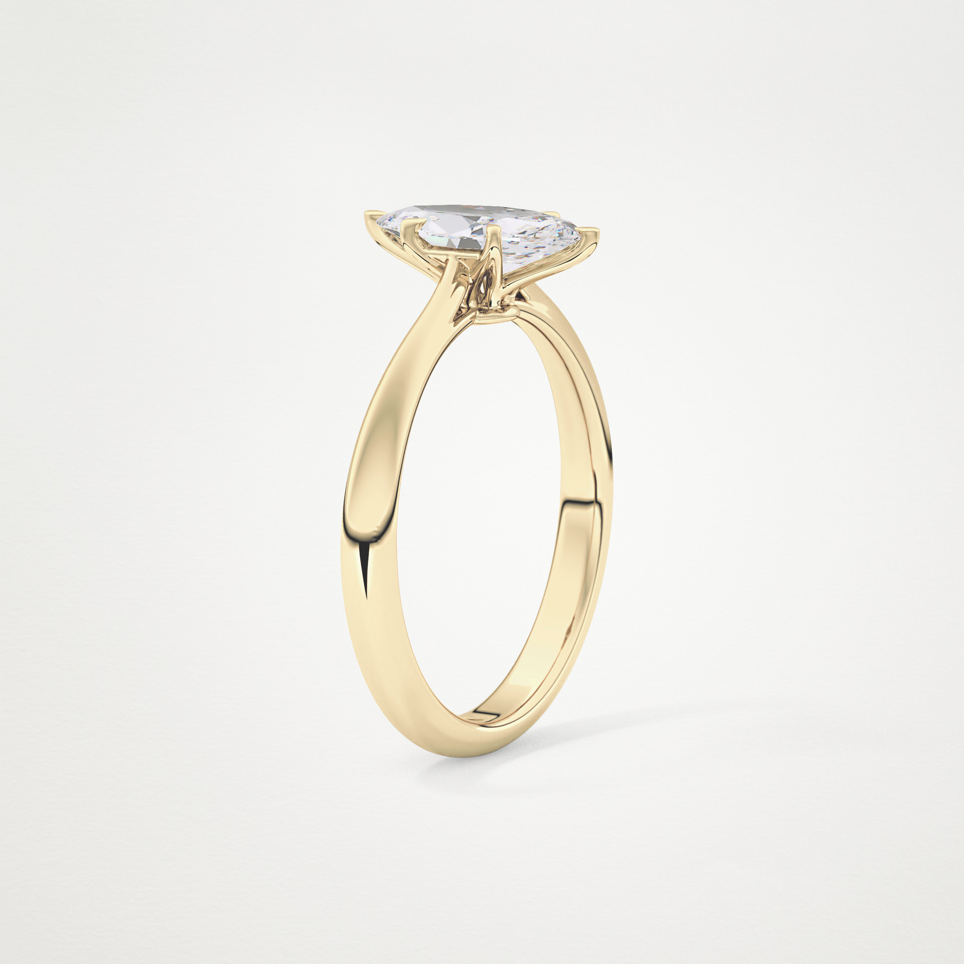 Marquise Cut Moissanite Cathedral Solitaire Engagement Ring – 0.82 CT Lab-Created Brilliance in 10K/14K/18K Gold