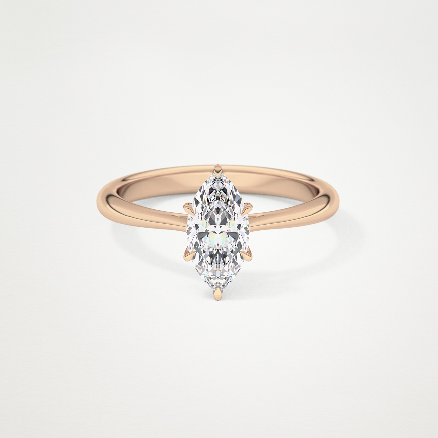 Marquise Cut Moissanite Cathedral Solitaire Engagement Ring – 0.82 CT Lab-Created Brilliance in 10K/14K/18K Gold