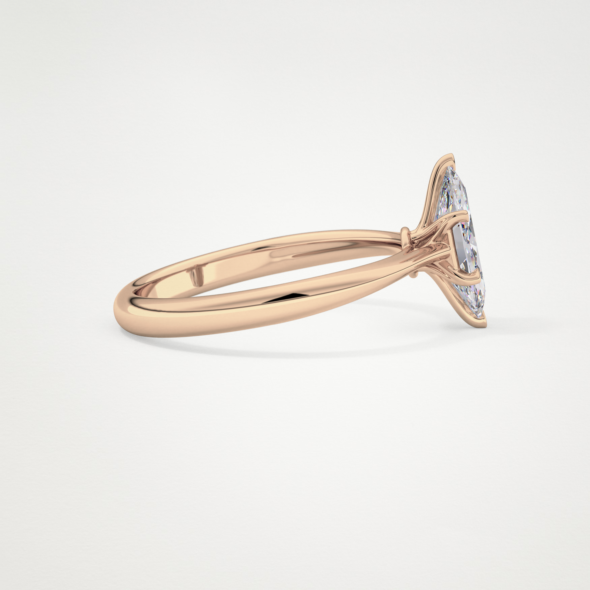 Marquise Cut Moissanite Cathedral Solitaire Engagement Ring – 0.82 CT Lab-Created Brilliance in 10K/14K/18K Gold