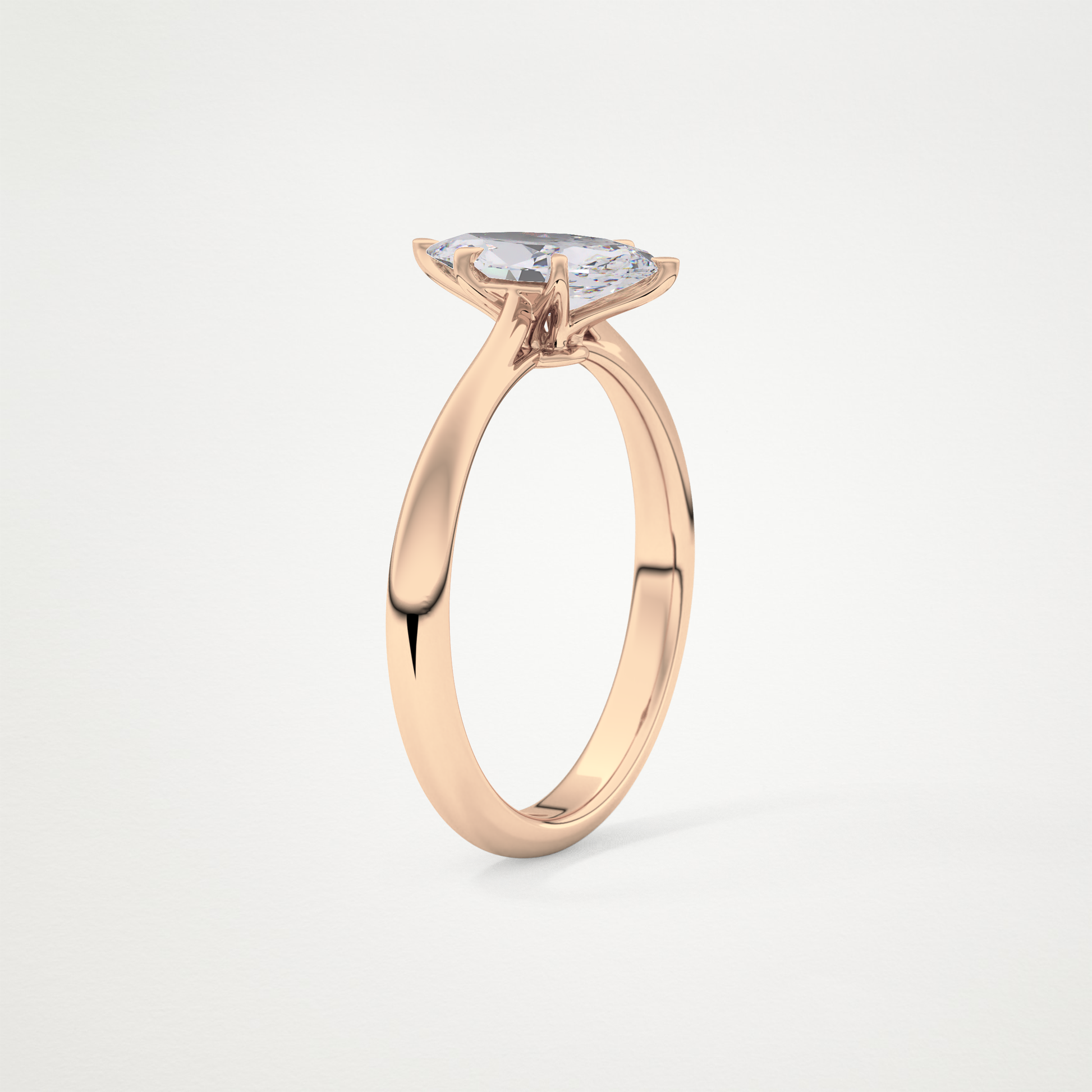 Marquise Cut Moissanite Cathedral Solitaire Engagement Ring – 0.82 CT Lab-Created Brilliance in 10K/14K/18K Gold
