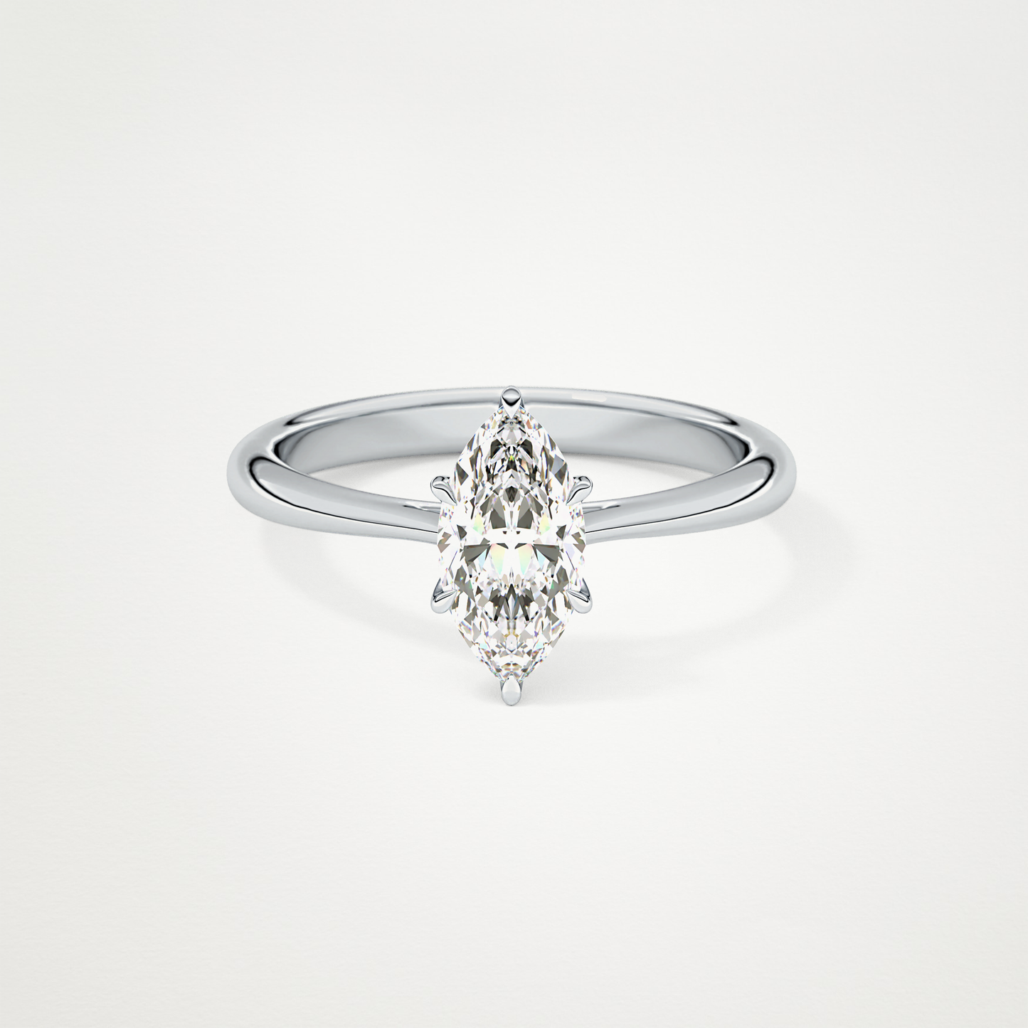 Marquise Cut Moissanite Cathedral Solitaire Engagement Ring – 0.82 CT Lab-Created Brilliance in 10K/14K/18K Gold