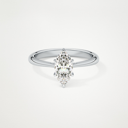 Marquise Cut Moissanite Cathedral Solitaire Engagement Ring – 0.82 CT Lab-Created Brilliance in 10K/14K/18K Gold