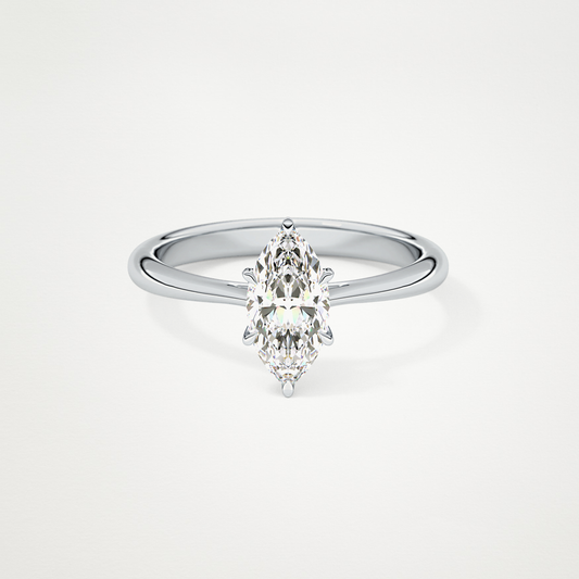 Marquise Cut Moissanite Cathedral Solitaire Engagement Ring – 0.82 CT Lab-Created Brilliance in 10K/14K/18K Gold