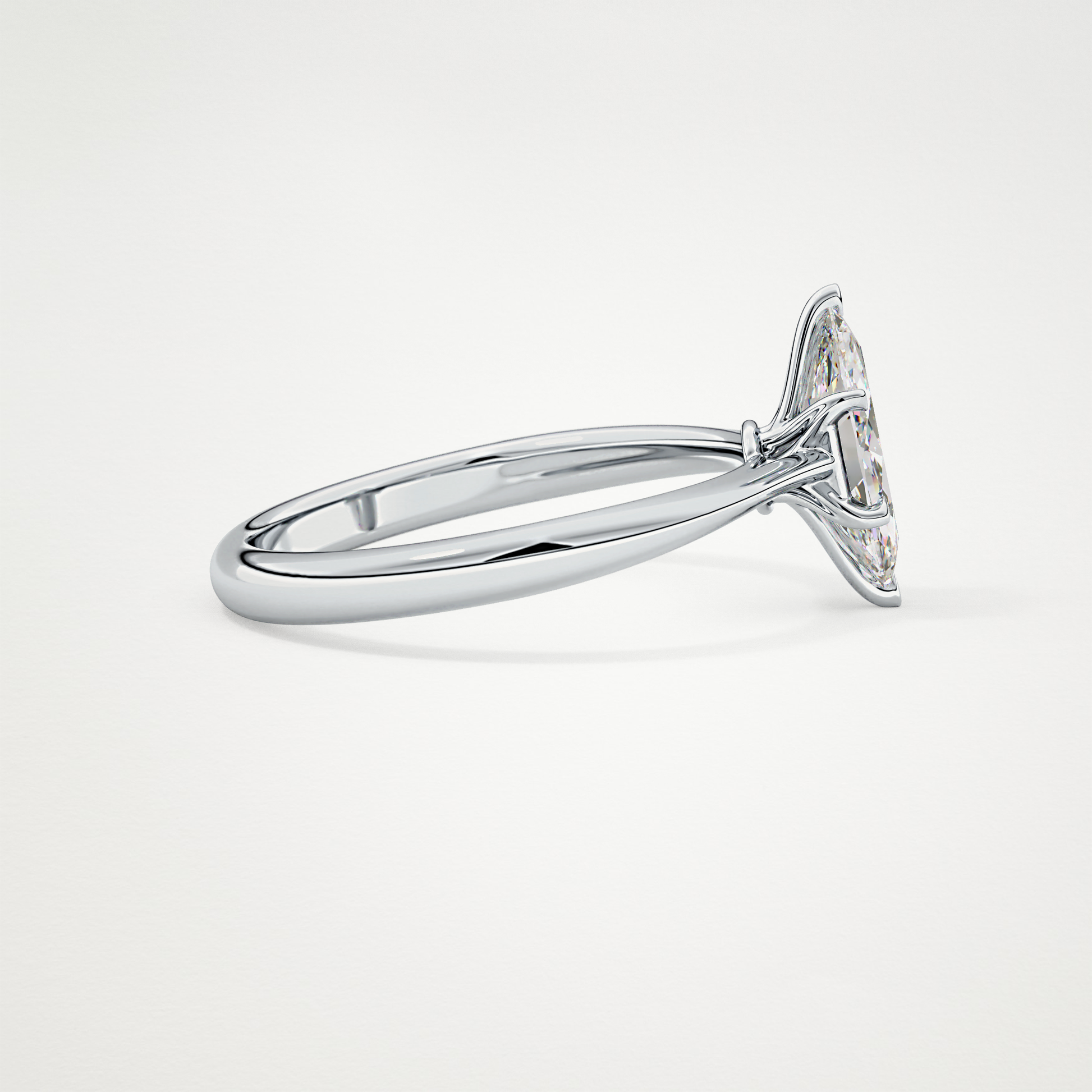 Marquise Cut Moissanite Cathedral Solitaire Engagement Ring – 0.82 CT Lab-Created Brilliance in 10K/14K/18K Gold