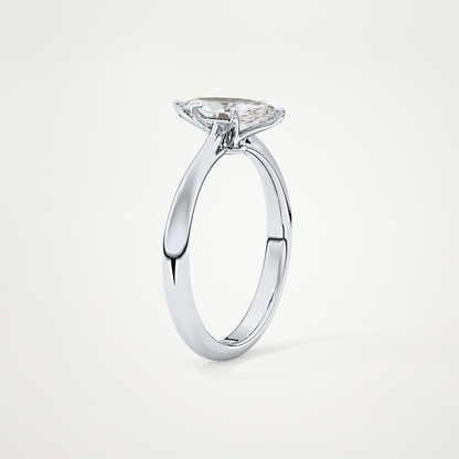 Marquise Cut Moissanite Cathedral Solitaire Engagement Ring – 0.82 CT Lab-Created Brilliance in 10K/14K/18K Gold