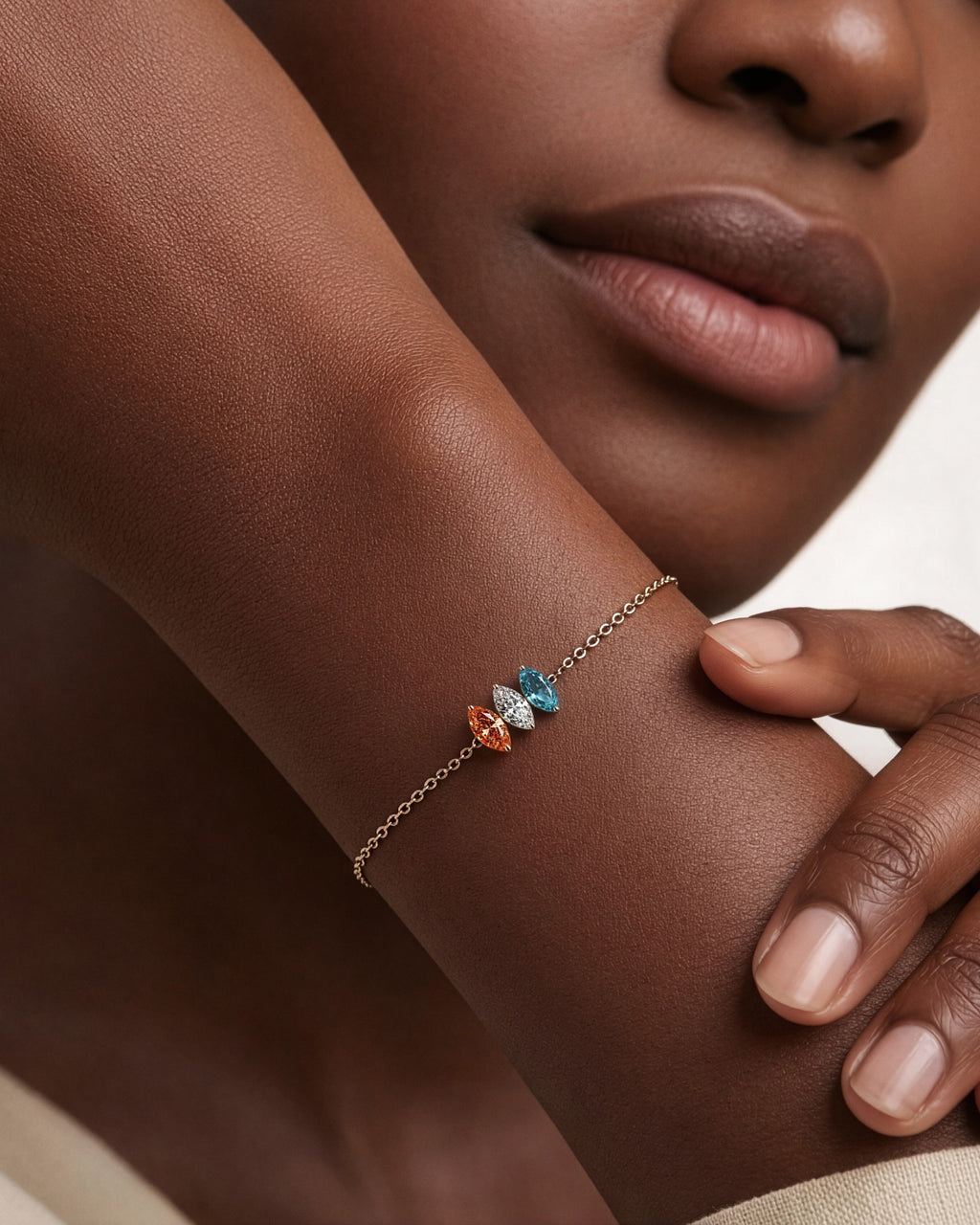 Oval Multi-Stone Birthstone Bracelet