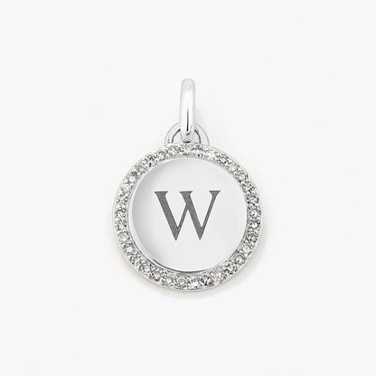 0.11 TCW Round Shaped Engravable Moissanite Necklace