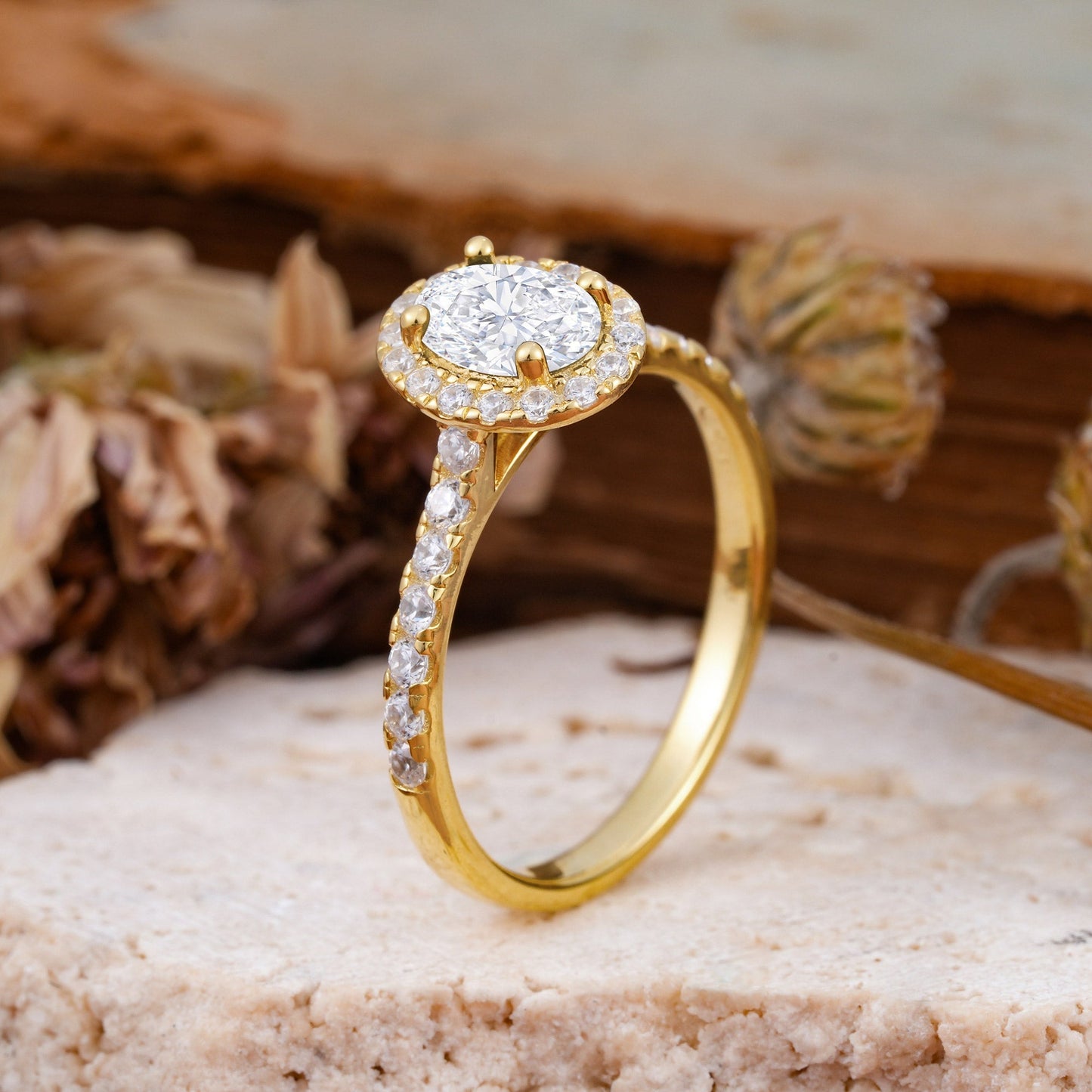 Marquise Shaped Three Stone Lab Grown Diamond Engagement Ring