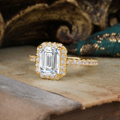 Marquise Shaped Three Stone Lab Grown Diamond Engagement Ring