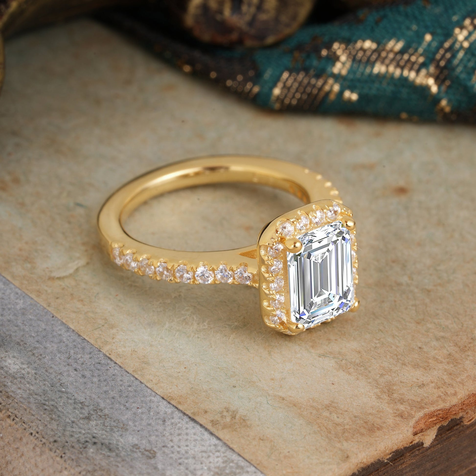 Marquise Shaped Three Stone Lab Grown Diamond Engagement Ring