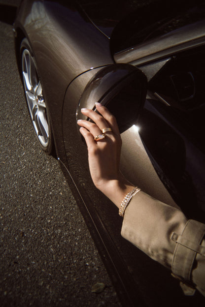 Marquise Shaped Three Stone Lab Grown Diamond Engagement Ring