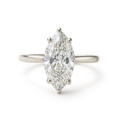 2.9 Carats Emerald Pave Styled Moissanite Engagement Ring