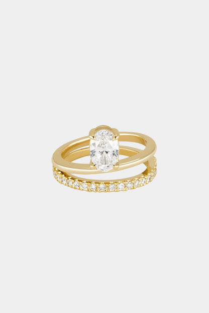 Marquise Shaped Three Stone Lab Grown Diamond Engagement Ring