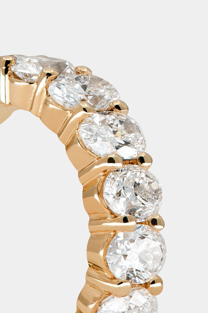 0.25 TCW Round Shaped Half Eternity Lab Grown Diamond Wedding Band