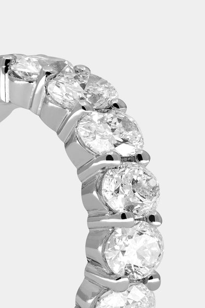 0.25 TCW Round Shaped Half Eternity Lab Grown Diamond Wedding Band