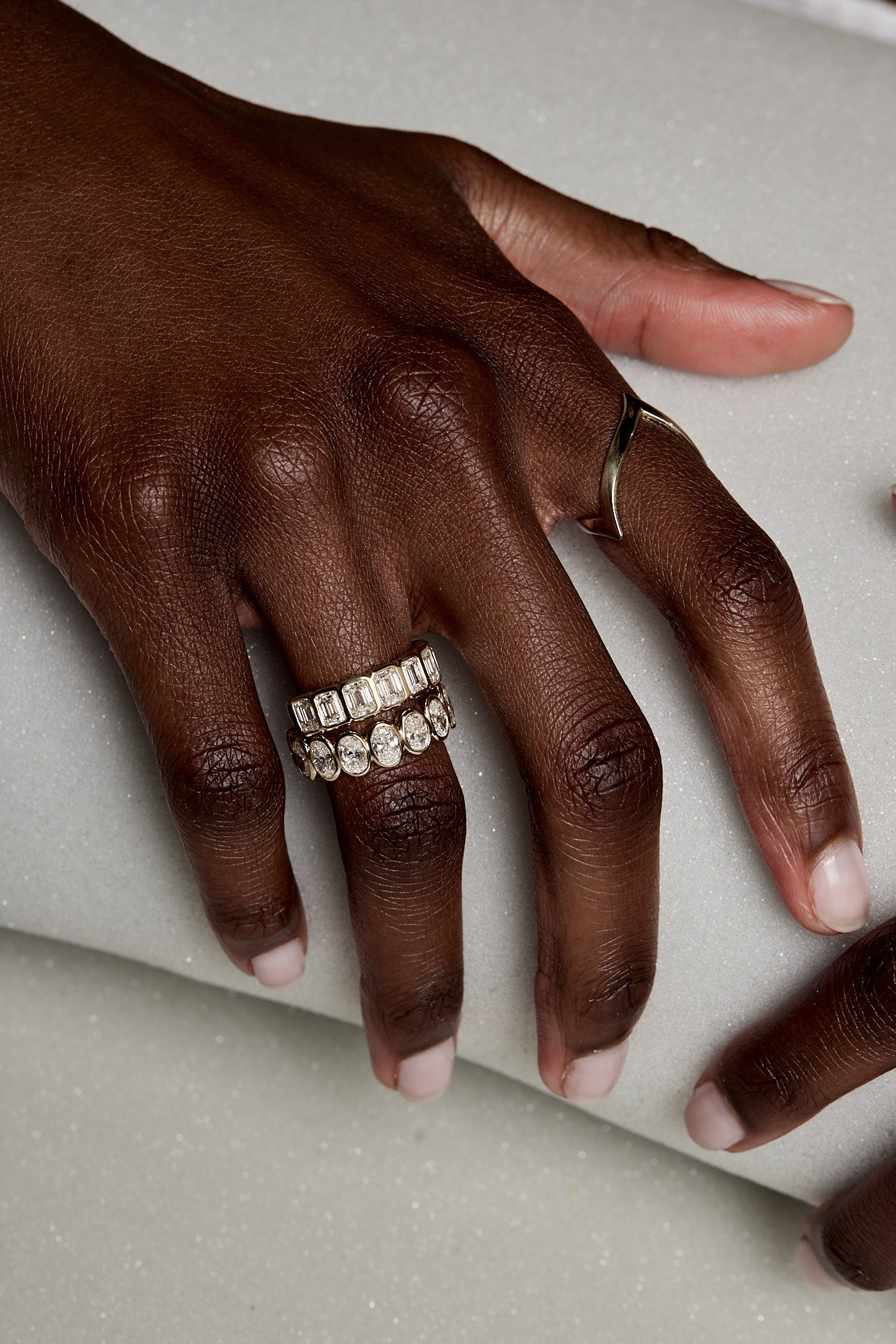 0.25 TCW Round Shaped Half Eternity Lab Grown Diamond Wedding Band