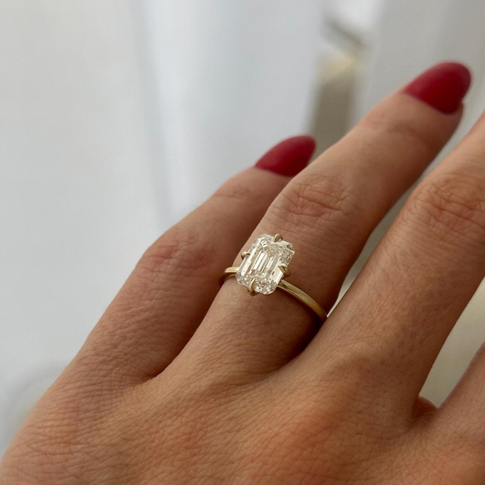 Round Halo, Pave & Split Shank Engagement Ring – 1.93 CT Lab Grown Diamond