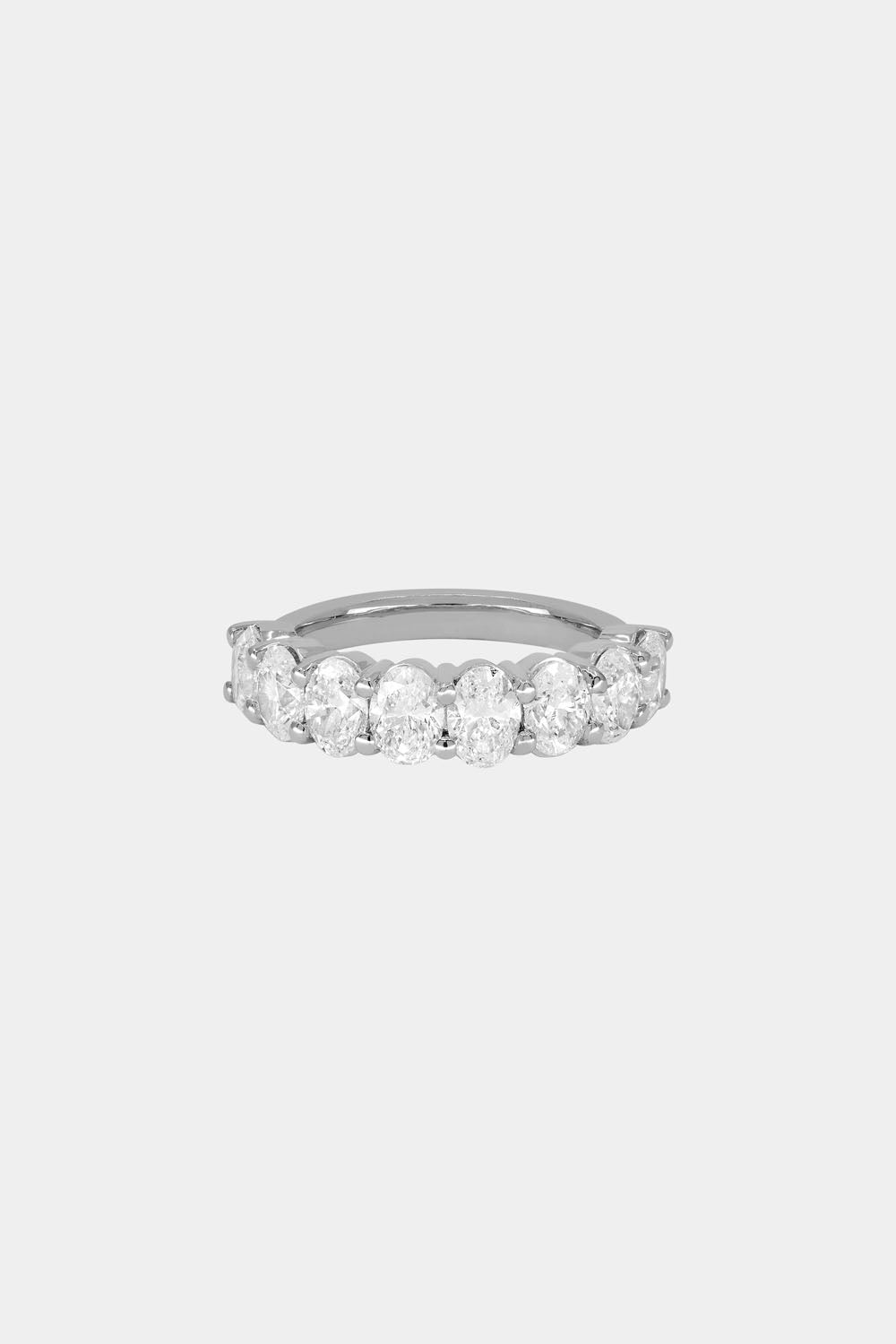 0.25 TCW Round Shaped Half Eternity Lab Grown Diamond Wedding Band