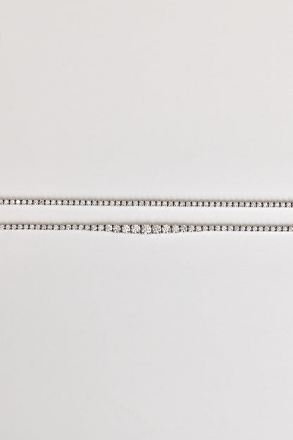 6 TCW Round Moissanite Diamond Tennis Necklace