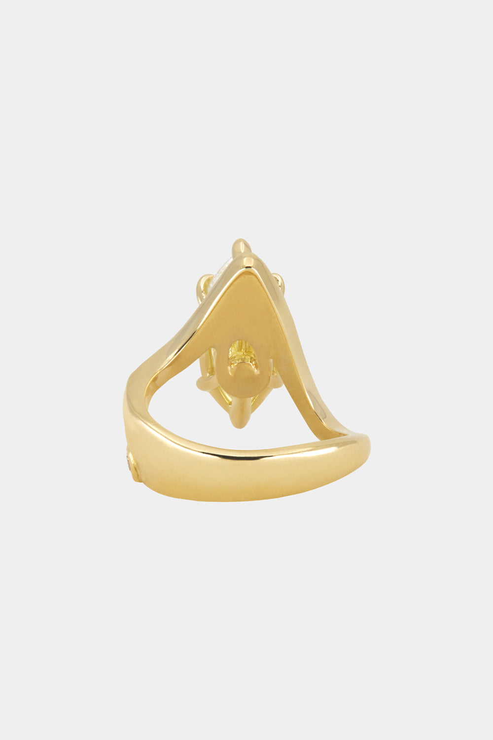 Marquise Shaped Three Stone Lab Grown Diamond Engagement Ring