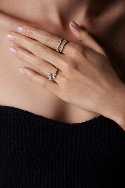 0.25 TCW Round Shaped Half Eternity Lab Grown Diamond Wedding Band