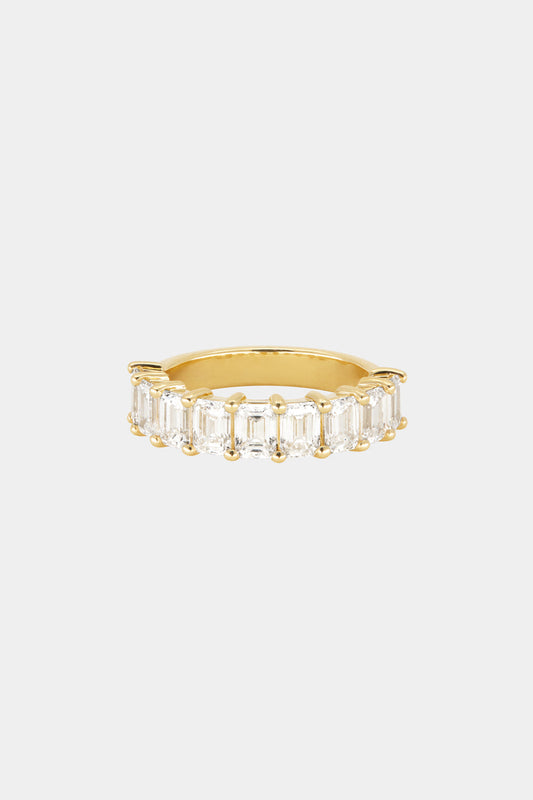 0.25 TCW Round Shaped Half Eternity Lab Grown Diamond Wedding Band