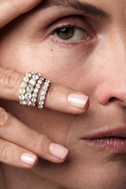 0.25 TCW Round Shaped Half Eternity Lab Grown Diamond Wedding Band