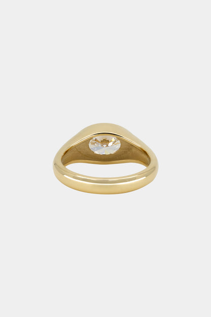 Marquise Shaped Three Stone Lab Grown Diamond Engagement Ring