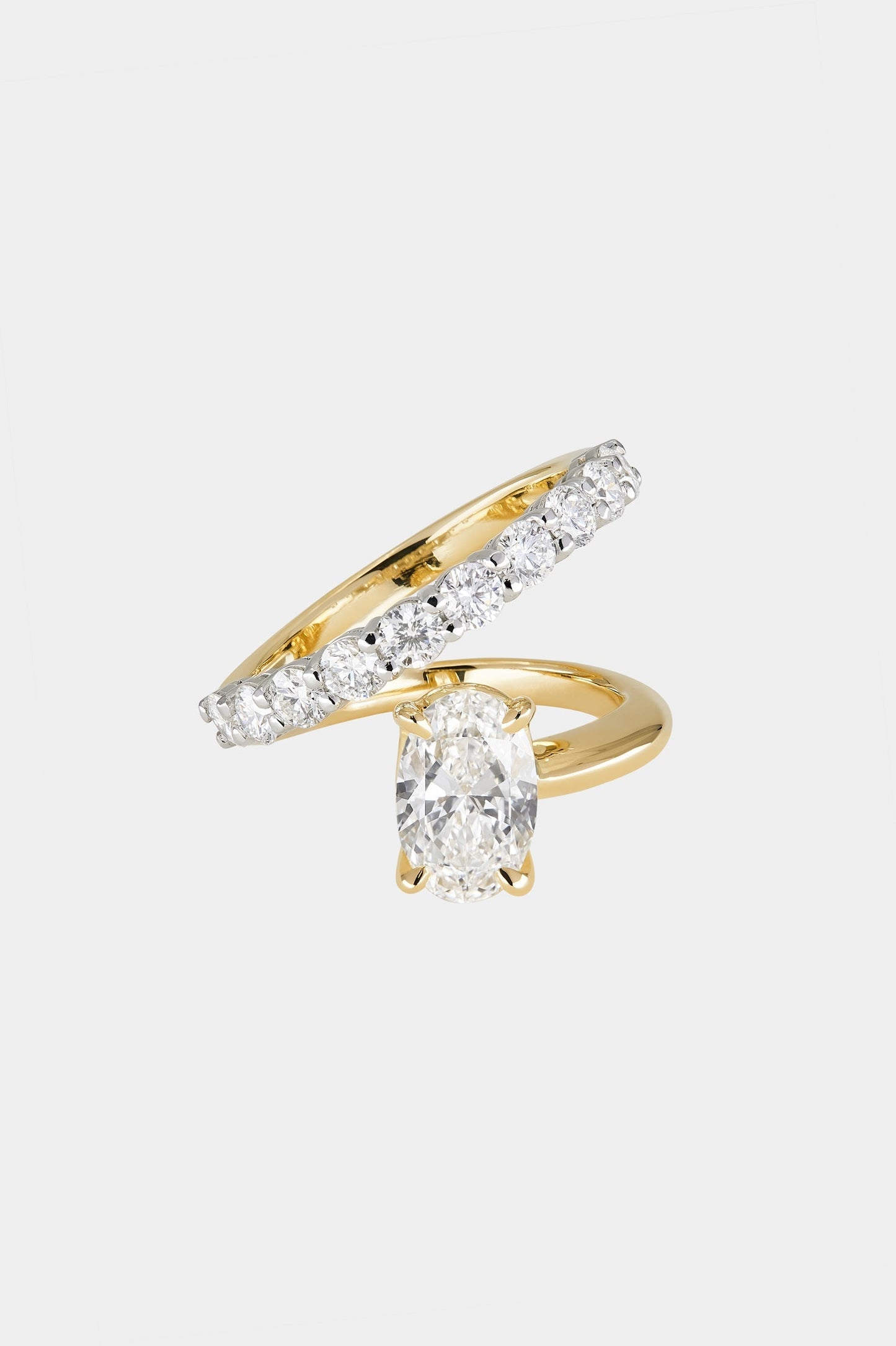 Marquise Shaped Three Stone Lab Grown Diamond Engagement Ring