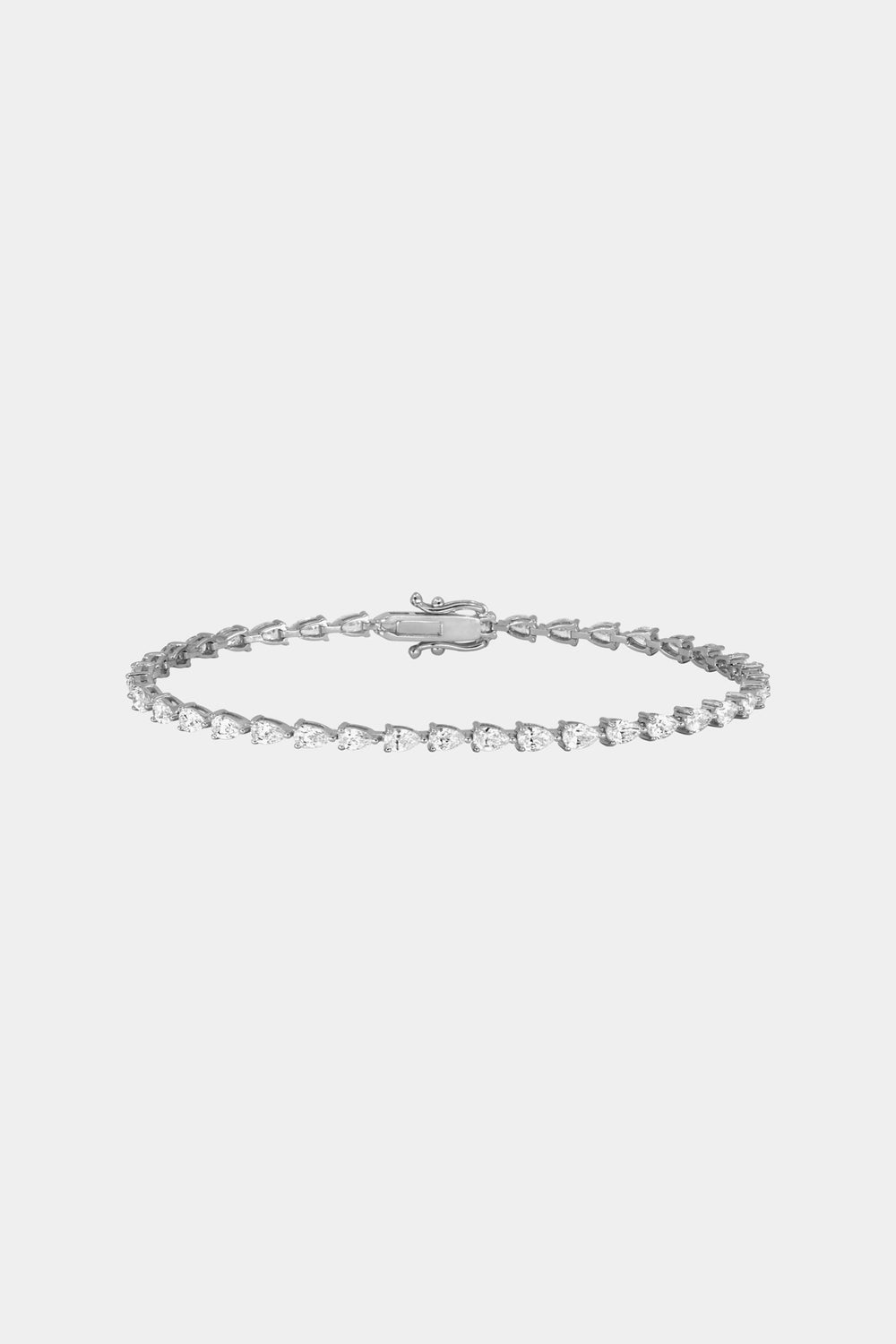 4.5 TCW Pear East-West Stones Moissanite Diamond Tennis Bracelet
