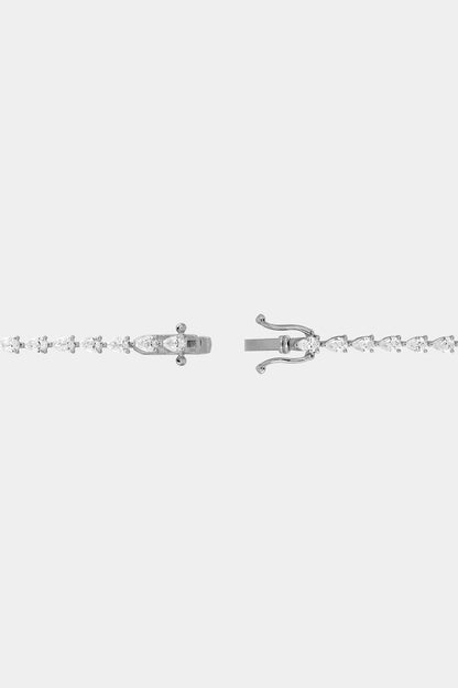 4.5 TCW Pear East-West Stones Moissanite Diamond Tennis Bracelet