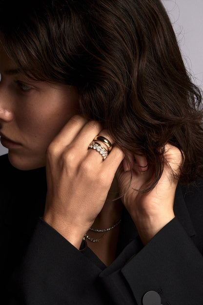 0.25 TCW Round Shaped Half Eternity Lab Grown Diamond Wedding Band