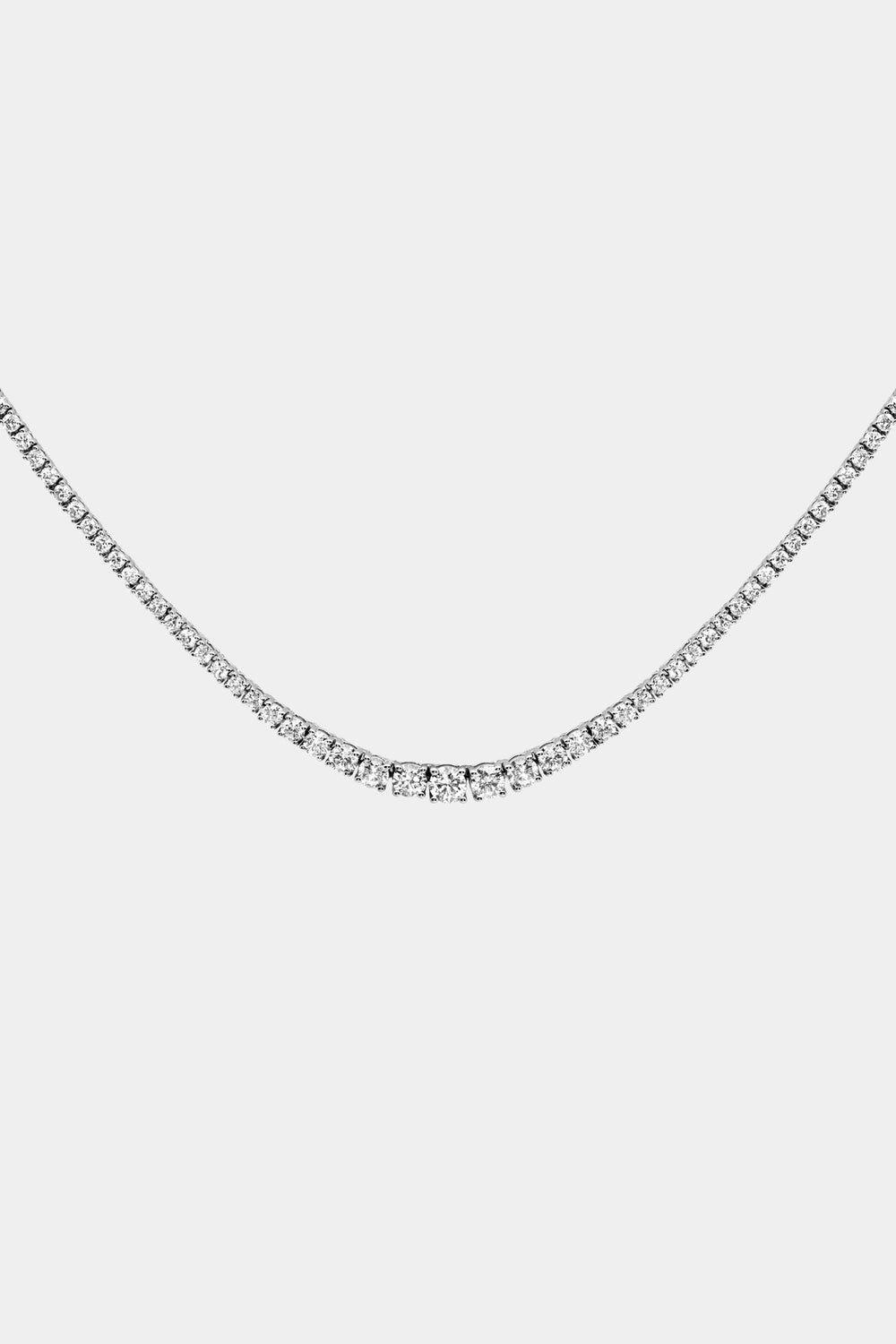 6 TCW Round Moissanite Diamond Tennis Necklace
