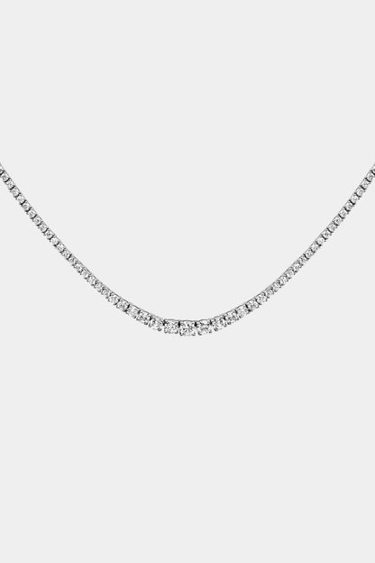 6 TCW Round Moissanite Diamond Tennis Necklace