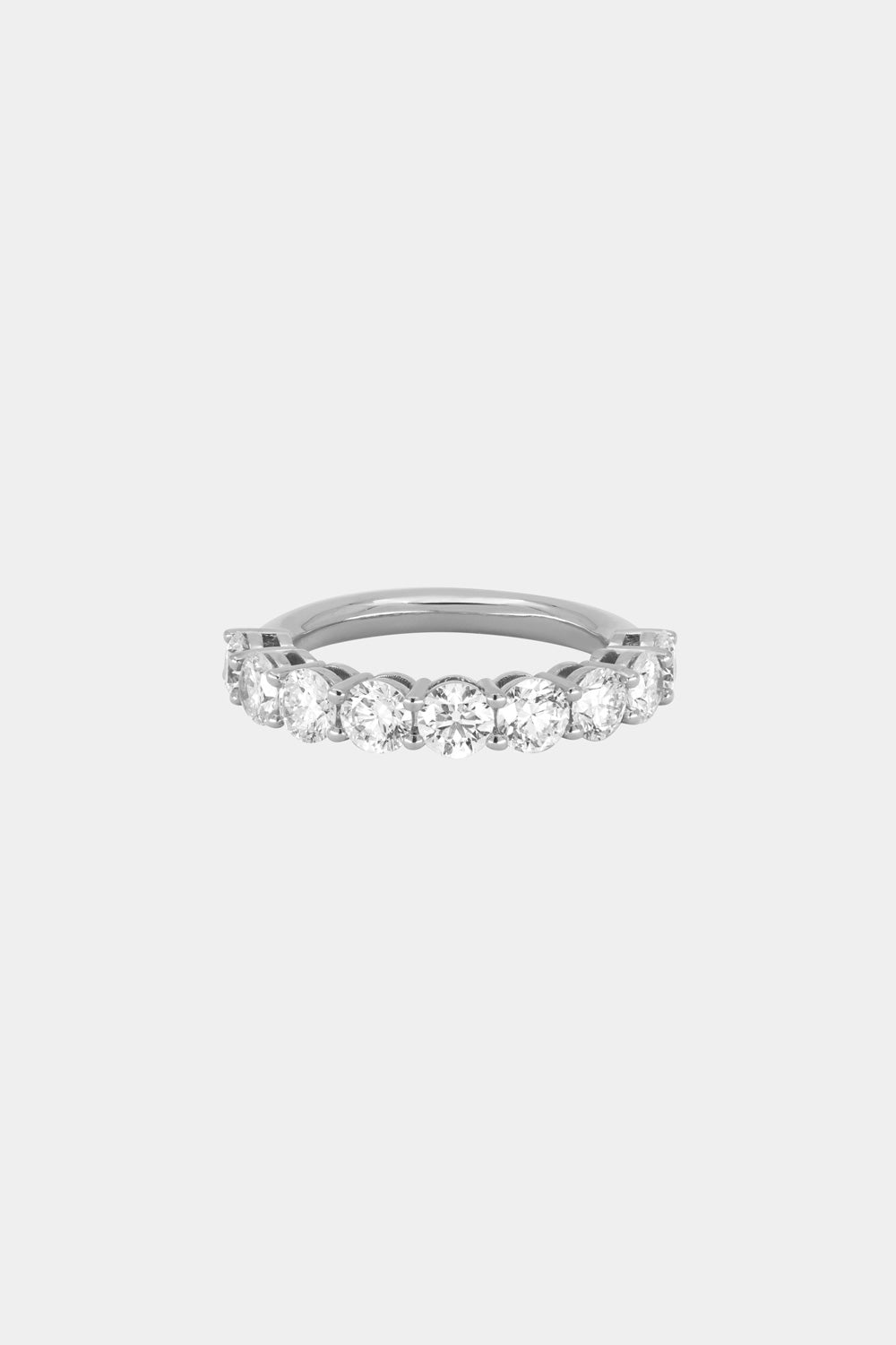 0.25 TCW Round Shaped Half Eternity Lab Grown Diamond Wedding Band