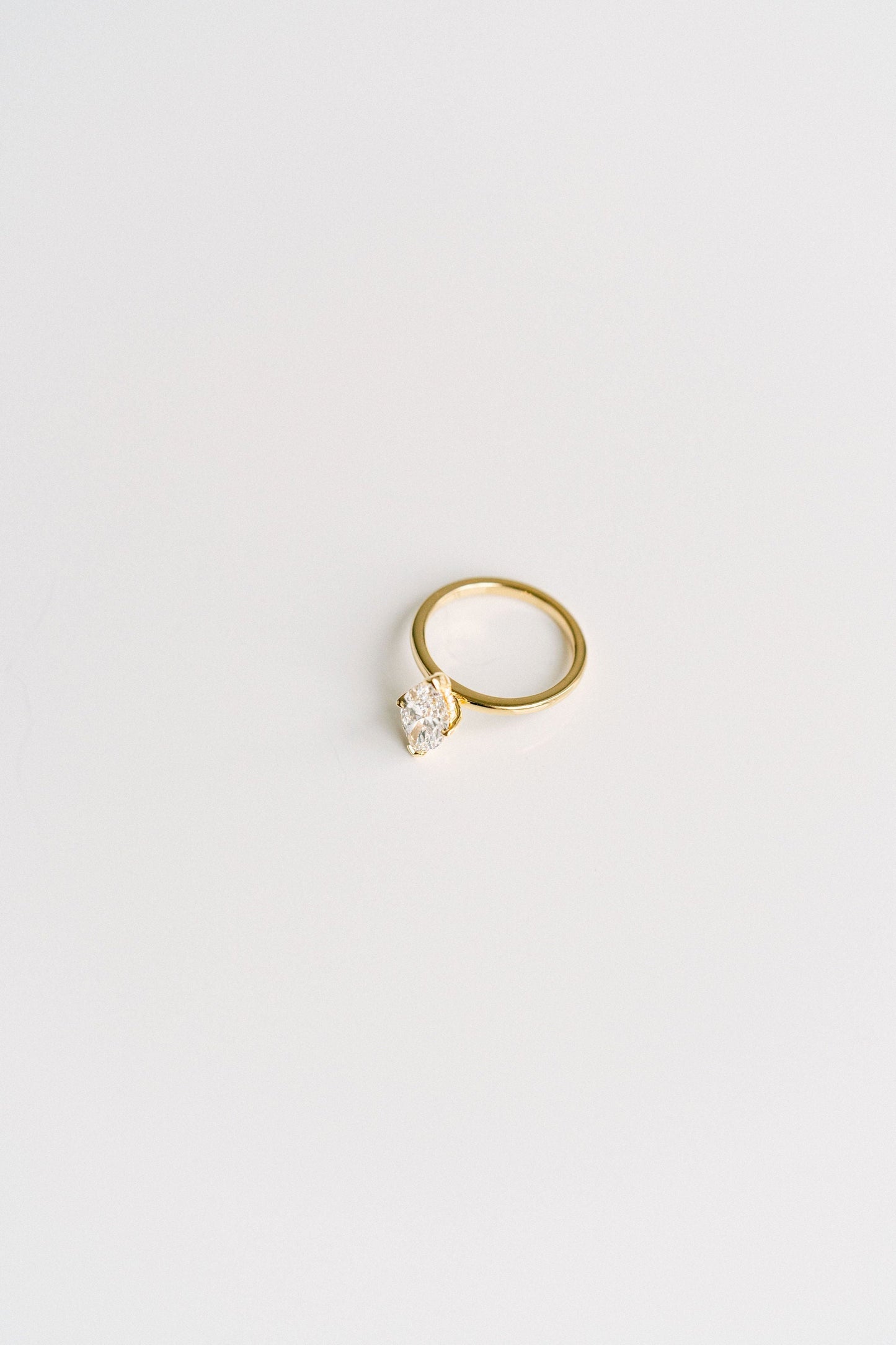 Marquise Shaped Three Stone Lab Grown Diamond Engagement Ring